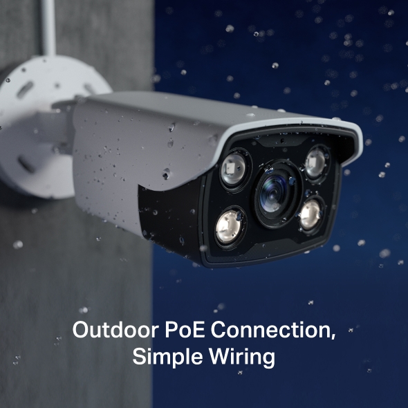 4MP Full-Color Outdoor Bullet Network Camera 