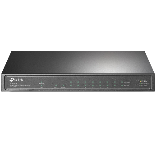 [سويج] TL-SG1210P 10-Port Gigabit Desktop Switch with 8-Port PoE+
